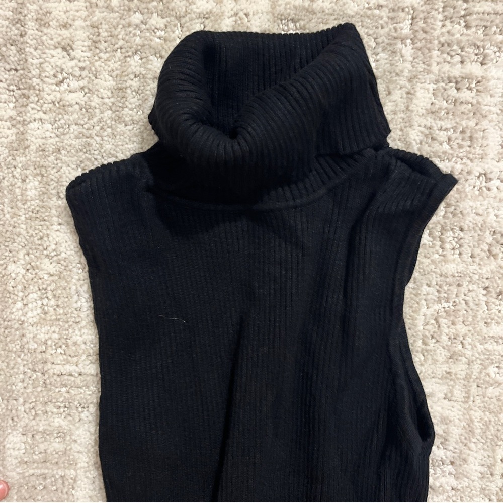 3 for $8 Black Sleeveless Midi turtleneck sweater dress - Picture 2 of 3